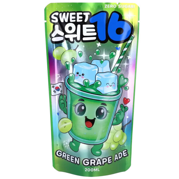 SWEET16 ADE STRUGURI VERZI KOREA 200ML 3 SWEET16 ADE STRUGURI VERZI KOREA 200ML