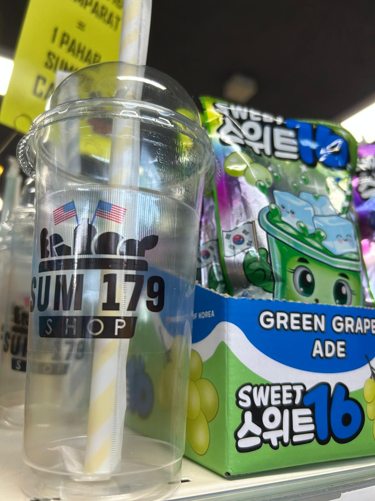 SWEET16 ADE STRUGURI VERZI KOREA 200ML 4 SWEET16 ADE STRUGURI VERZI KOREA 200ML